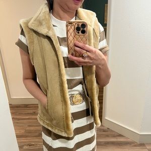Super Cute Faux Shearling Burning man Vest